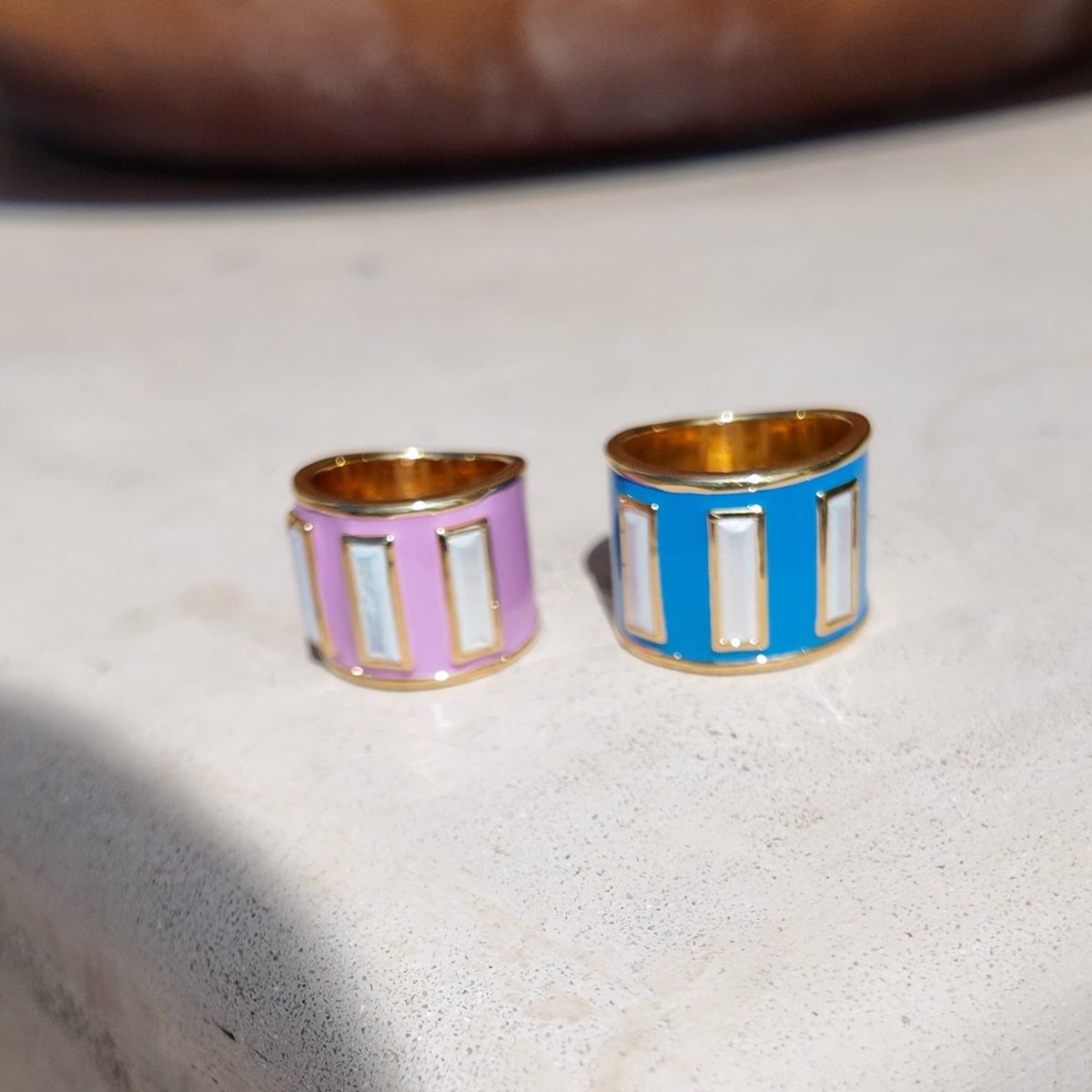 Gigi Enamel Ring | Blue Aoli