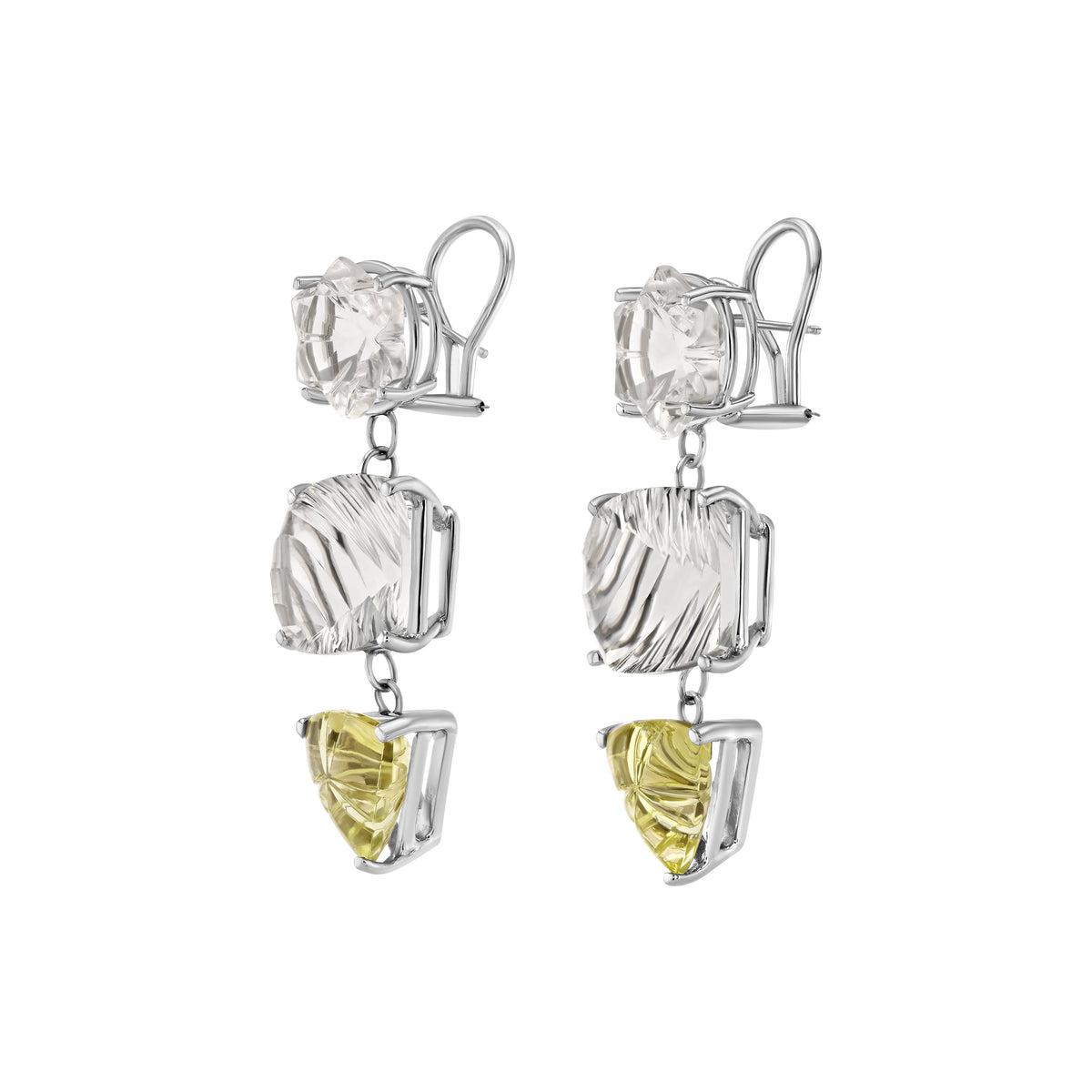 Zoe Earrings | Solid White Gold