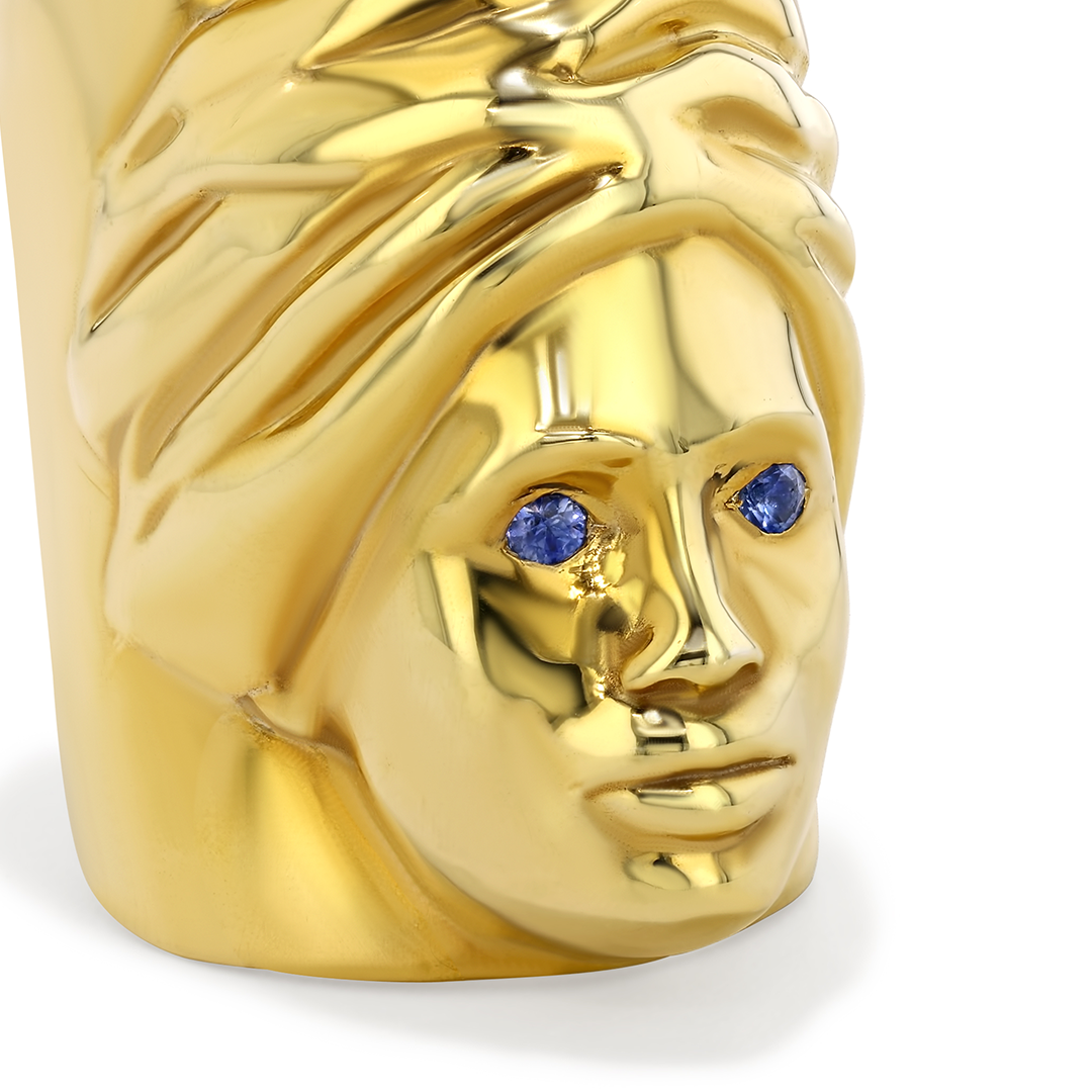 Maya Ring | Sapphire Eyes, Gold Vermeil