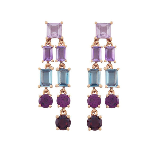 Skydrop Chandelier Earrings | Rose Gold Plated